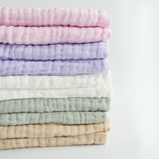 6-Layers Solid Baby Muslin Swaddle