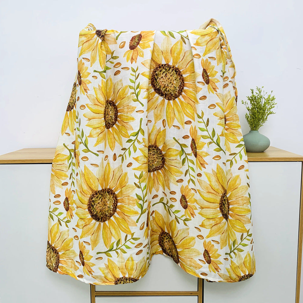 Floral Printed Baby Muslin Swaddle
