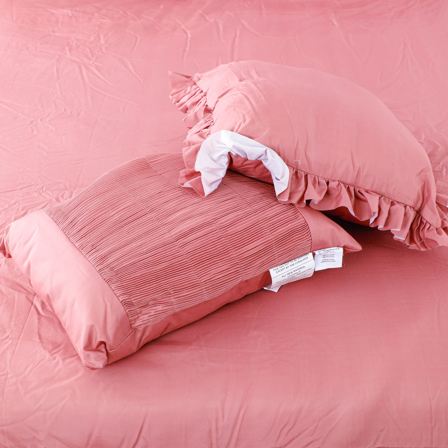 Burgundy Ruffled Comforter Sets
