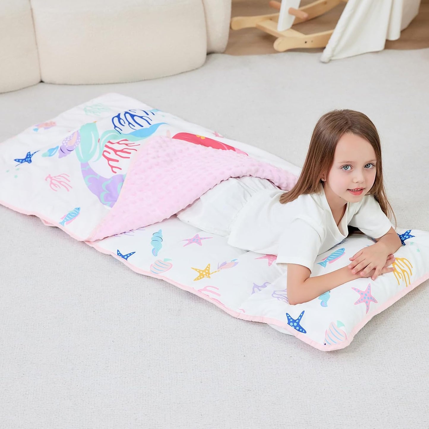 Mermaid Printed Kid Nap Mat