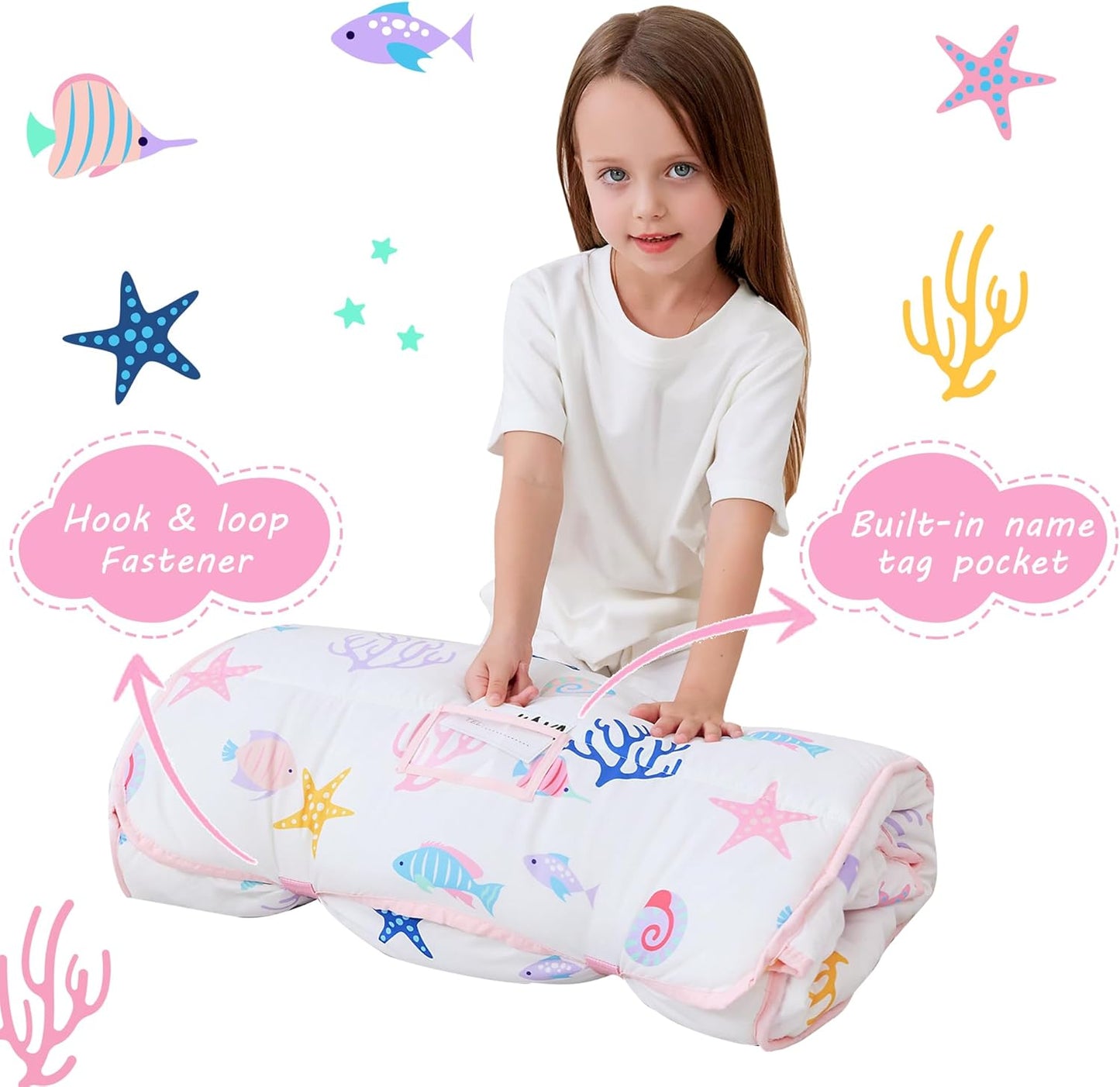 Mermaid Printed Kid Nap Mat
