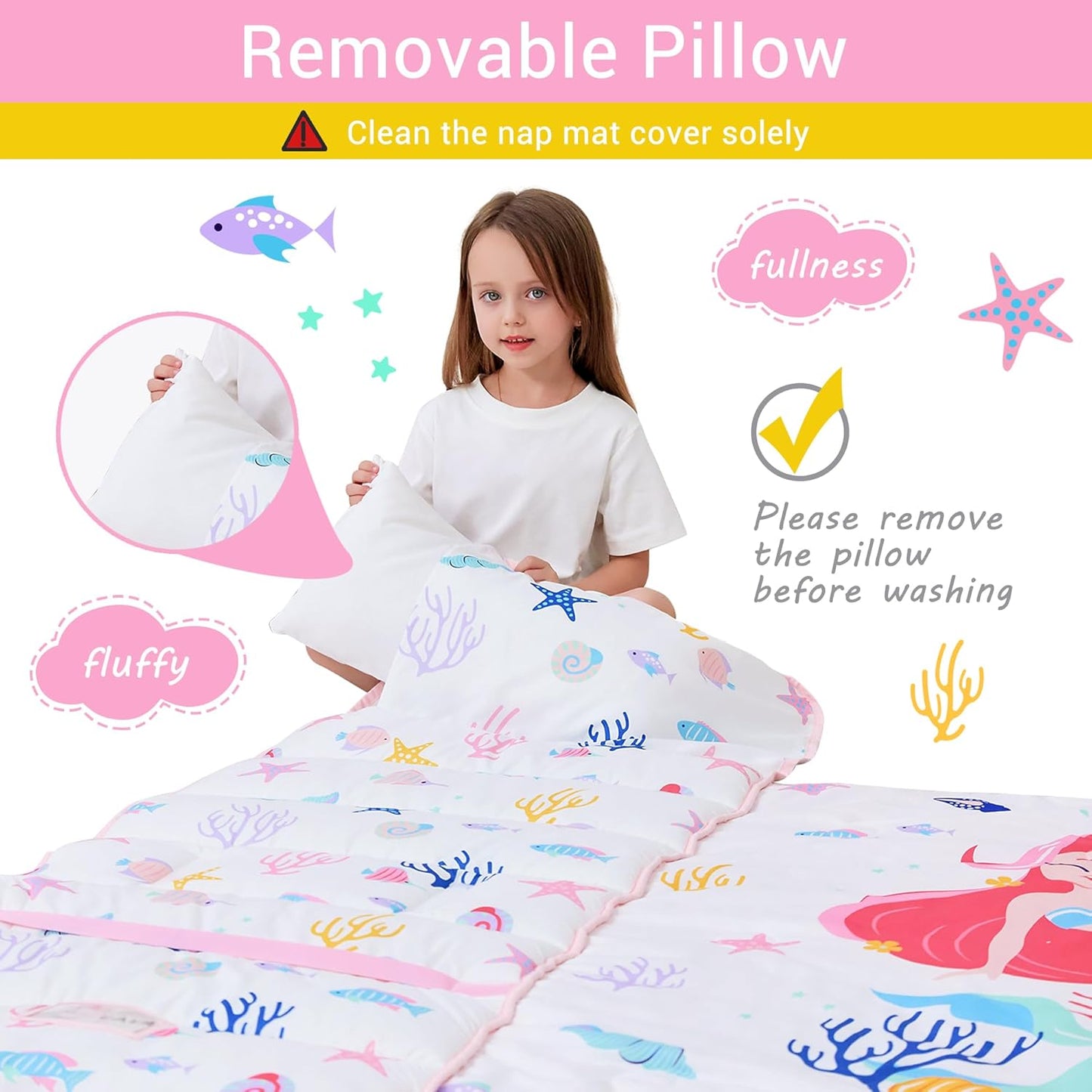 Mermaid Printed Kid Nap Mat