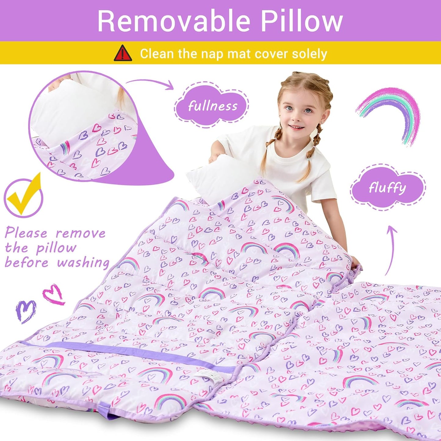 Rainbow Printed Kid Nap Mat