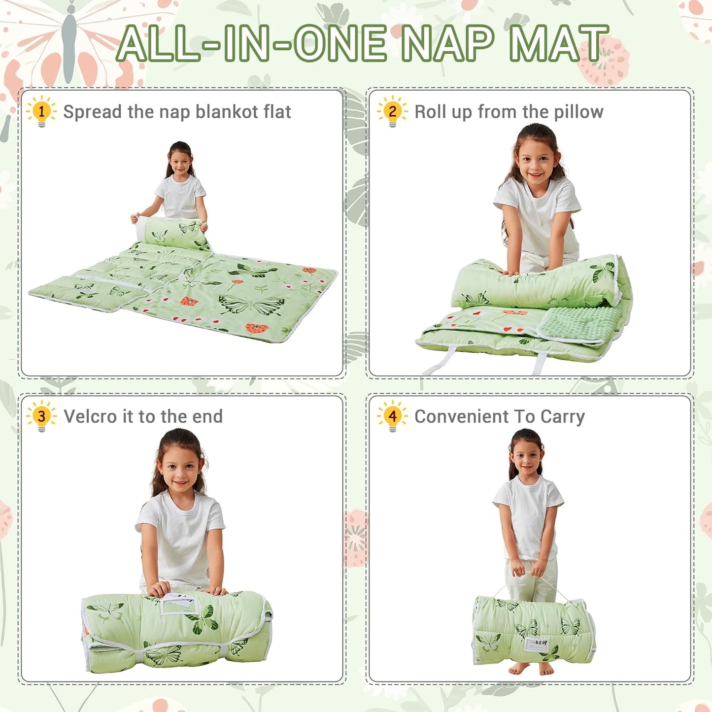 Butterfly Printed Kid Nap Mat
