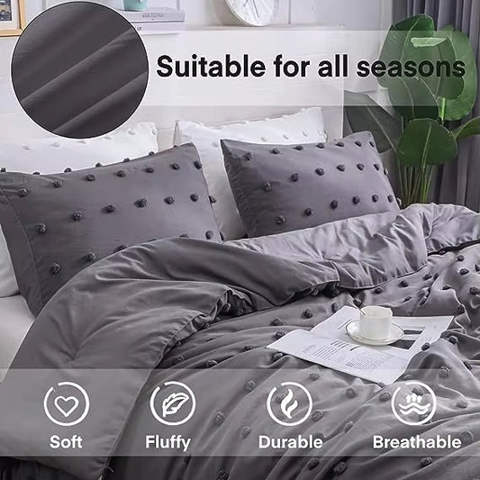 Breathable Plain Color Soft Fluffy Quilt Sets