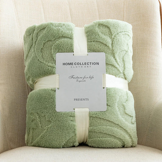 Jacquard Chunky Plush Fleece Flannel Blankets