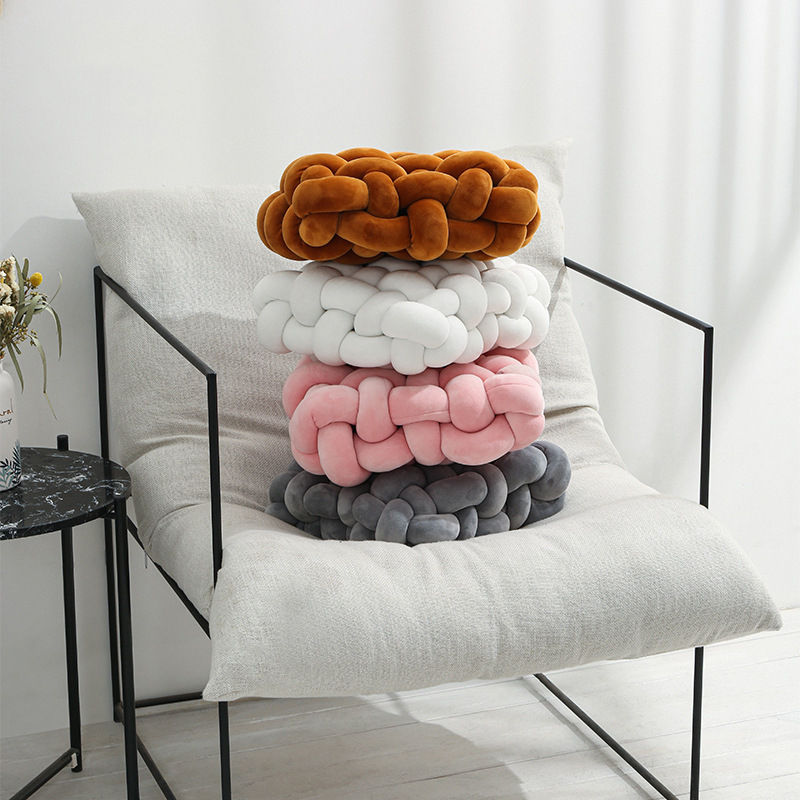 Solid Knot Design Square Decorative Pillows & Cushions