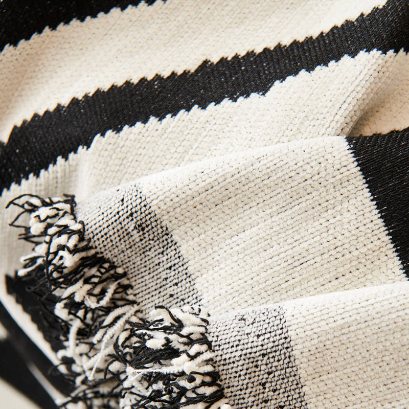Bohemian Style Chenille Throw Blanket