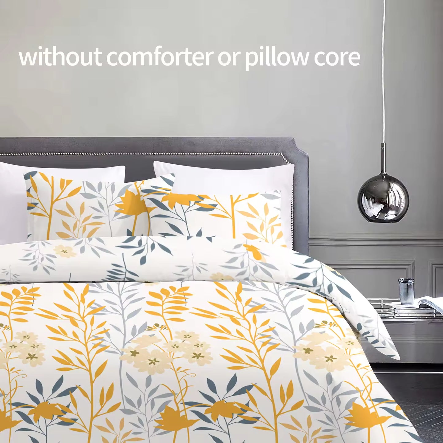 Autumn Colors Plants and Flowers Print Comforter Sets