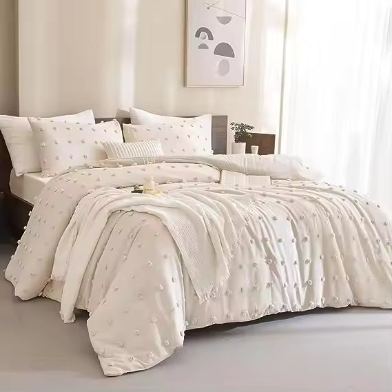 Breathable Plain Color Soft Fluffy Quilt Sets