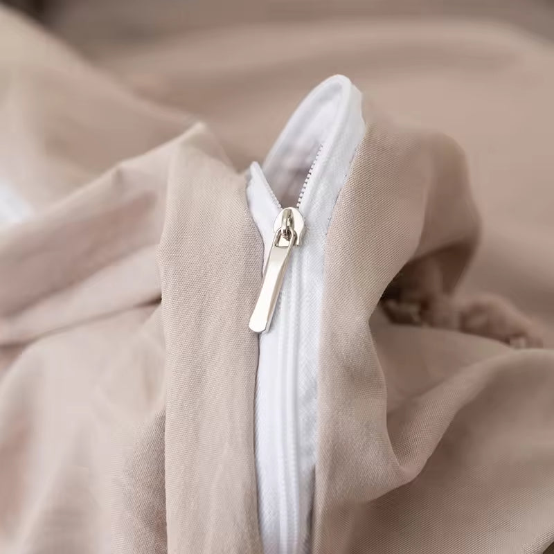 Solid Color Bohemian Style Three Piece Polyester Comforter Sets