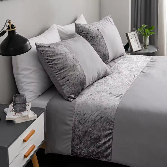 Velvet Splicing Duvet Covers Three Piece Quilt Sets
