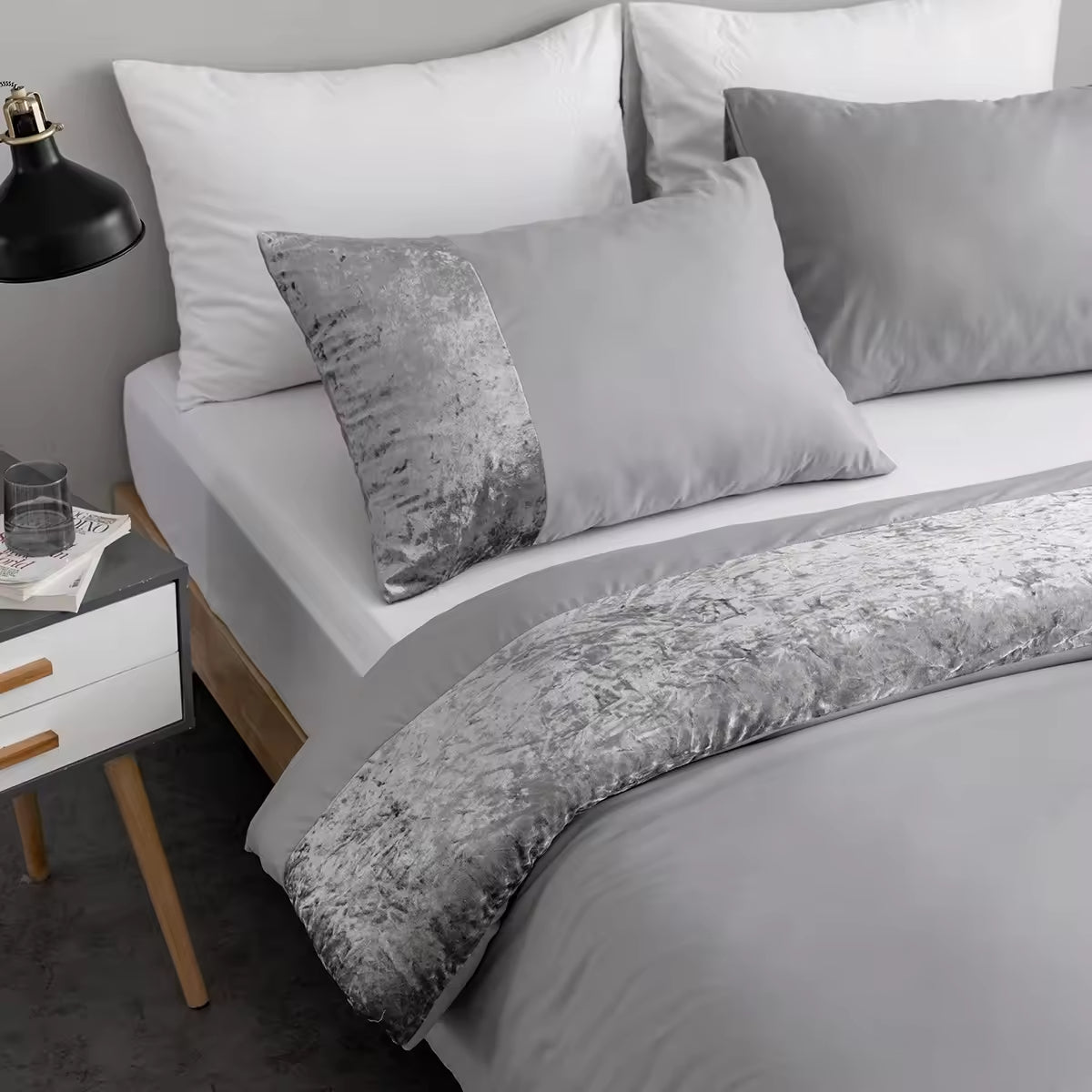 Velvet Splicing Duvet Covers Three Piece Quilt Sets