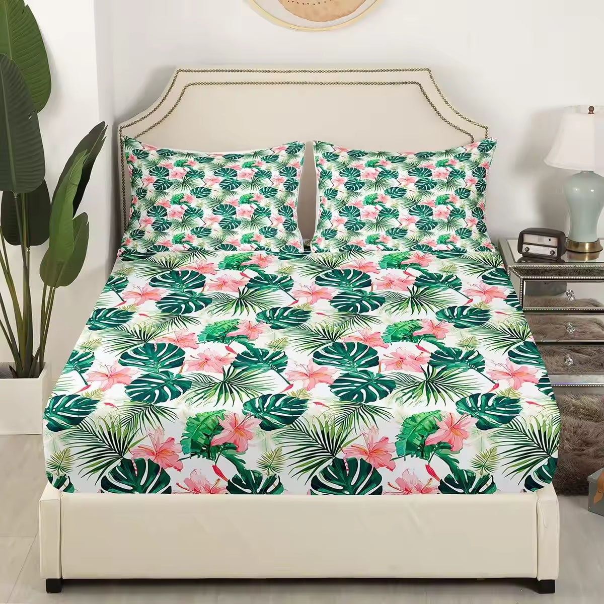Custom Flower Floral Queen Size Kids Bed Sheets Set