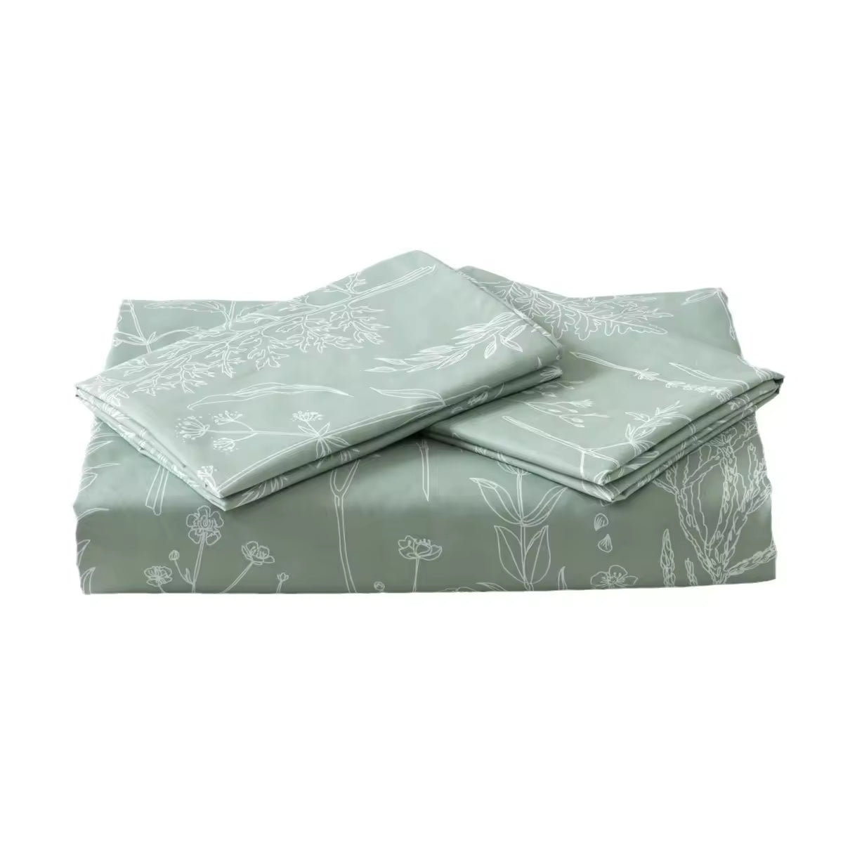 90gsm Brushed Bed Cover Set Printed Plant Flower Set Comforter Sets