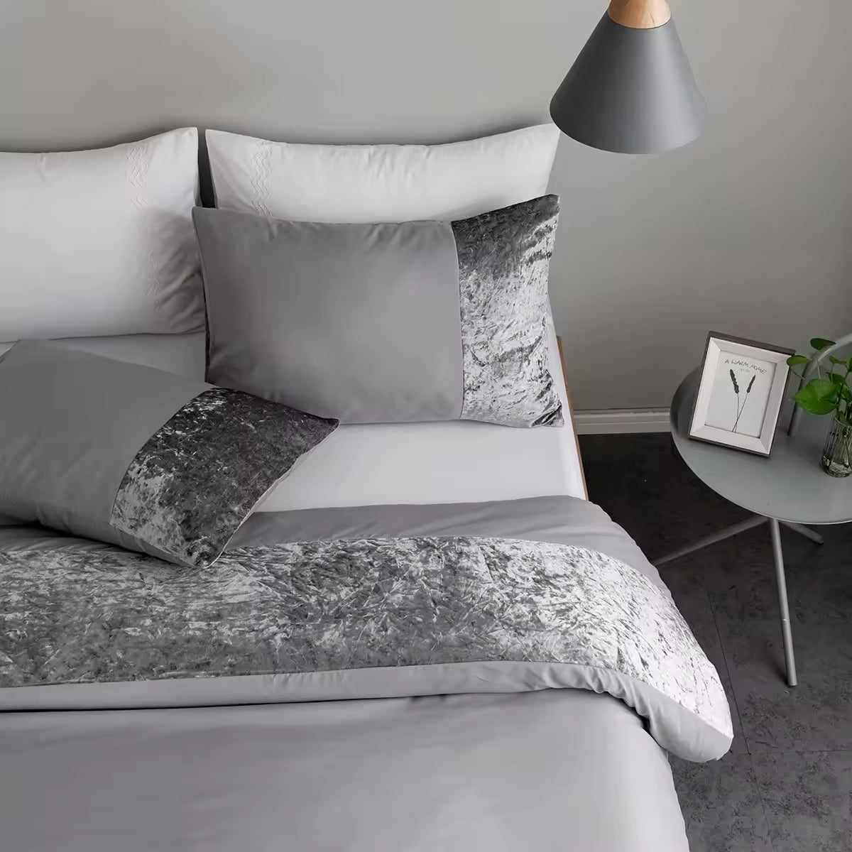 Velvet Splicing Duvet Covers Three Piece Quilt Sets