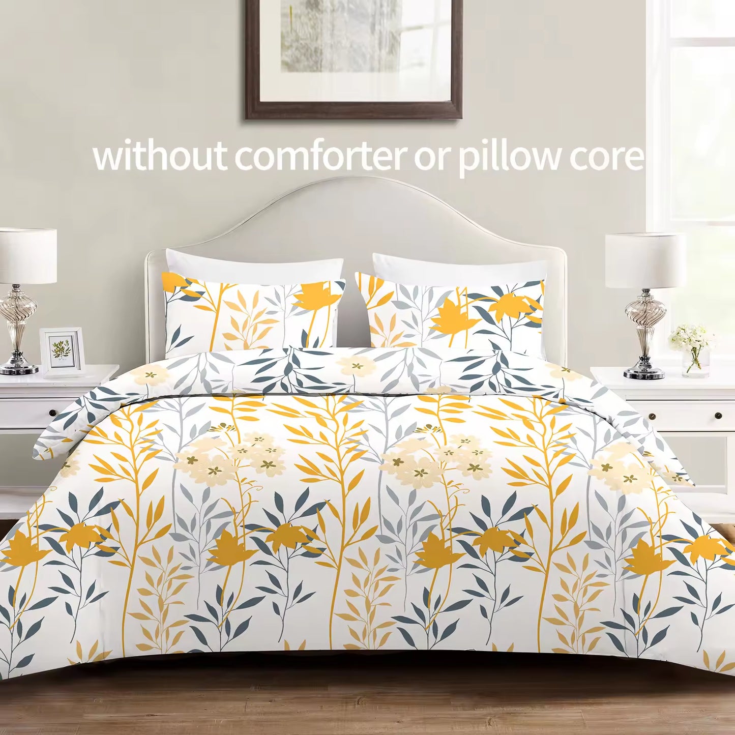 Autumn Colors Plants and Flowers Print Comforter Sets