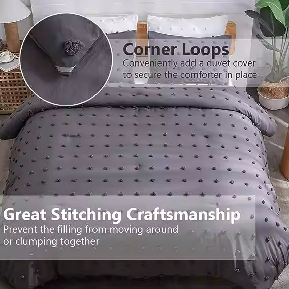 Breathable Plain Color Soft Fluffy Quilt Sets