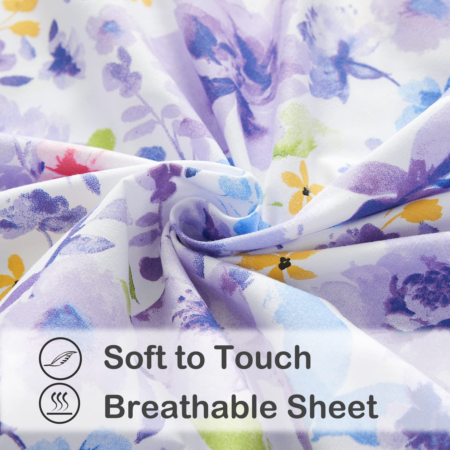 Floral Soft Breathable Microfiber Printed Bed Sheet Set