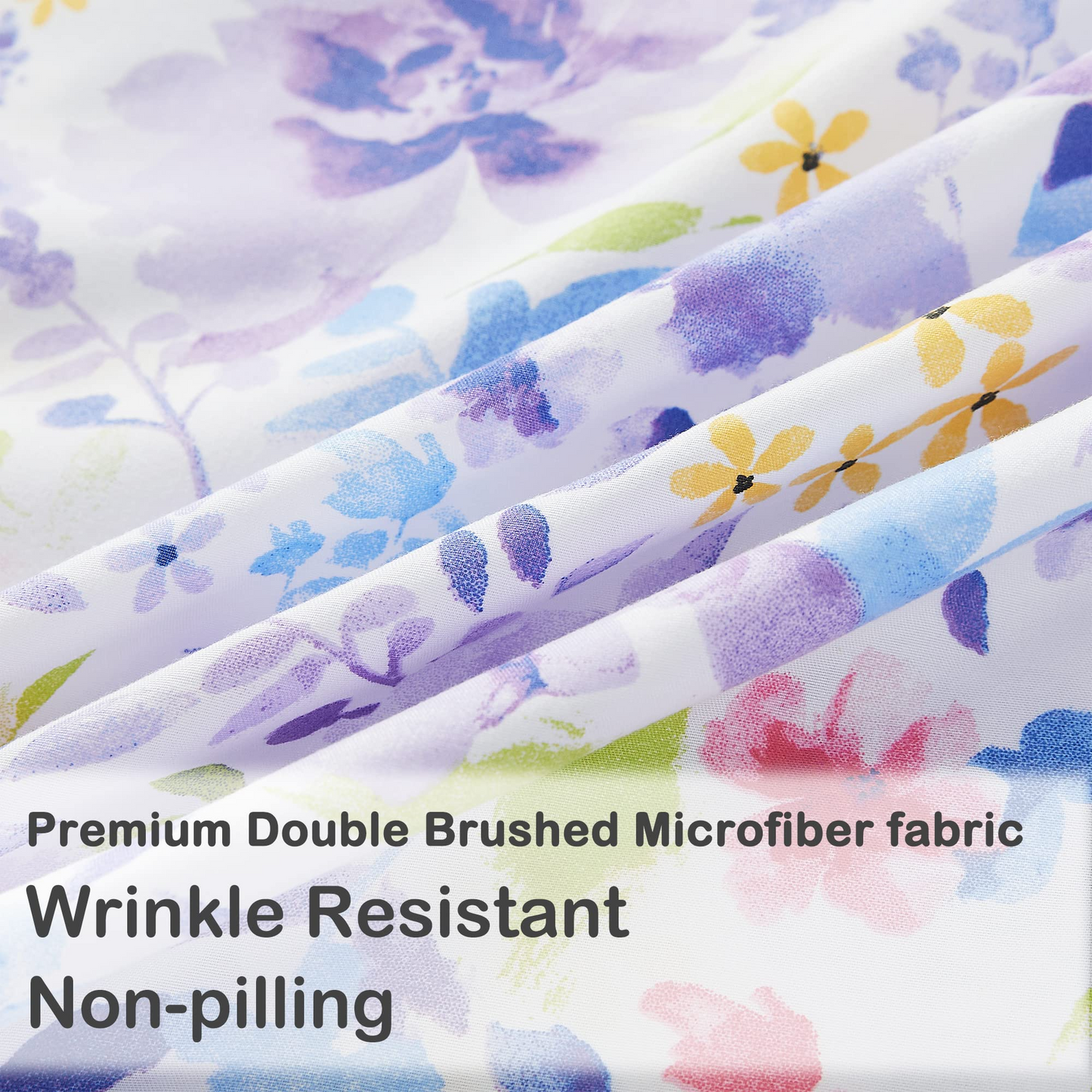 Floral Soft Breathable Microfiber Printed Bed Sheet Set