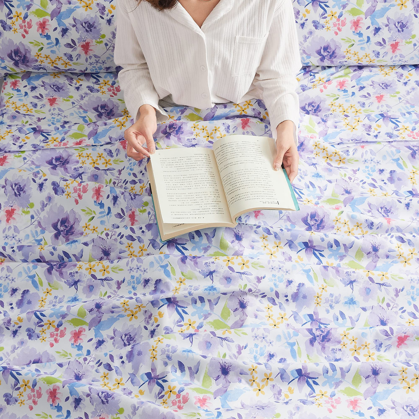 Floral Soft Breathable Microfiber Printed Bed Sheet Set