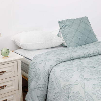 Green Textured Tufted Comforter Sets