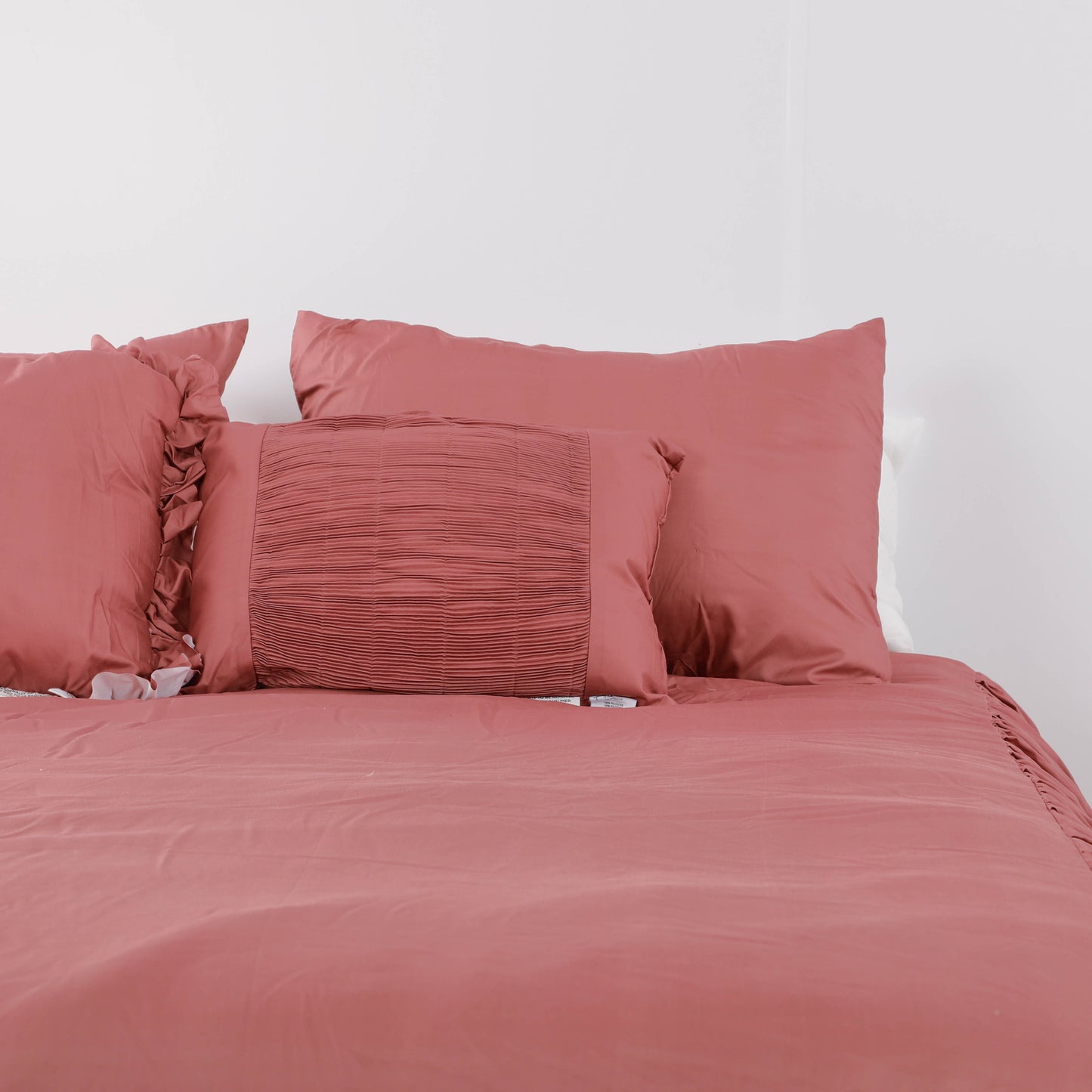 Burgundy Ruffled Comforter Sets