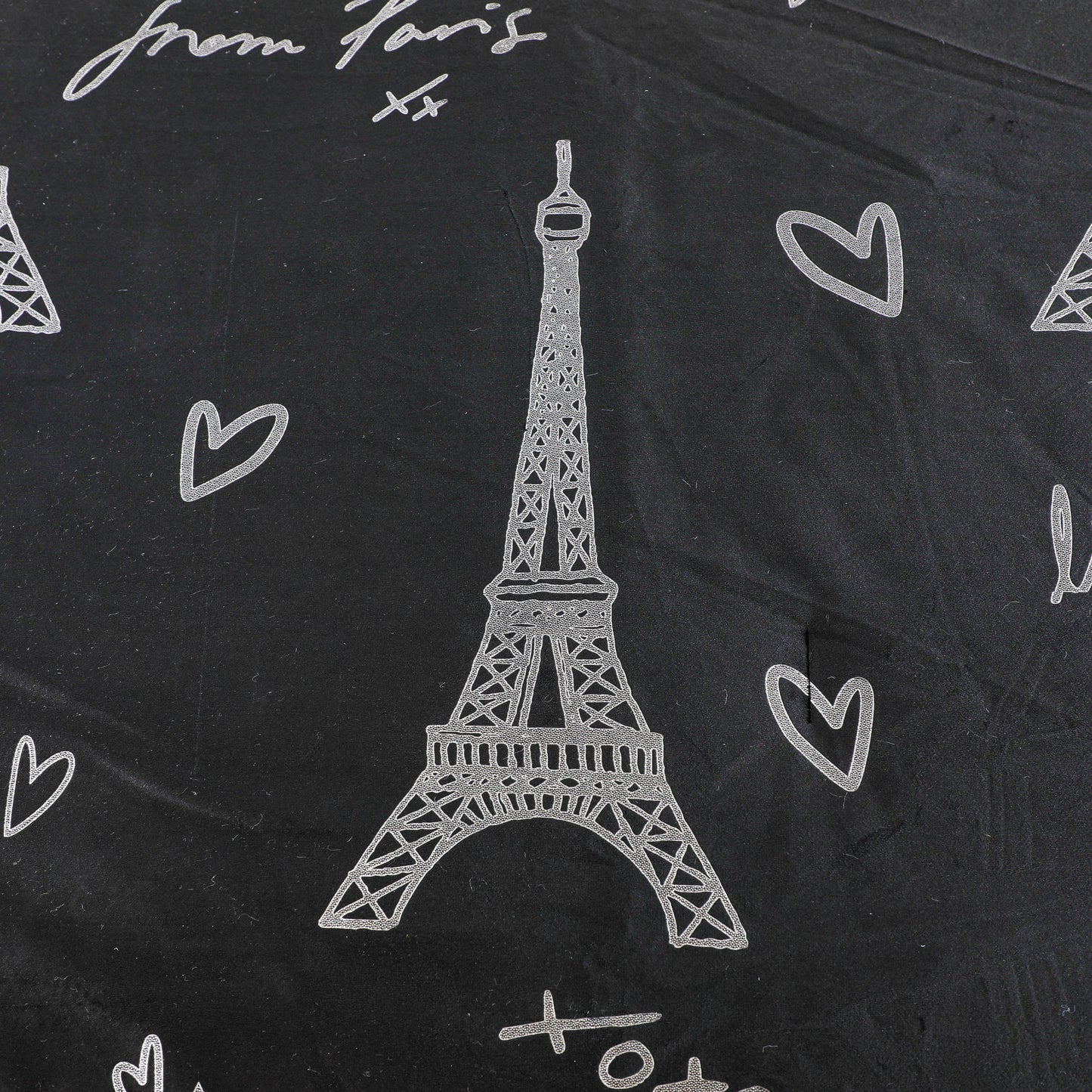 Black Eiffel Tower Print Comforter Sets