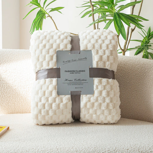Soft Grid Flannel Blankets And Throws