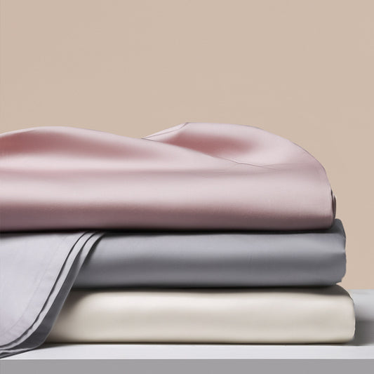 Plain Bedspread Fitted Bed Sheet Set