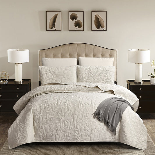 Ultrasonic Solid Color Comforter Set