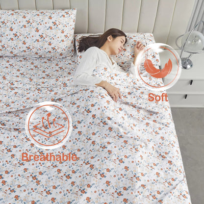 All-Season Double Brushed with 15“ Deep Pocket Bed Sheet Set