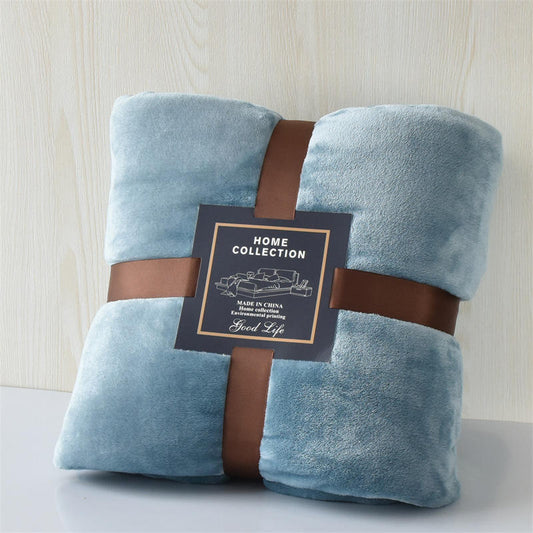 Solid Reversible Chunky Flannel Blankets