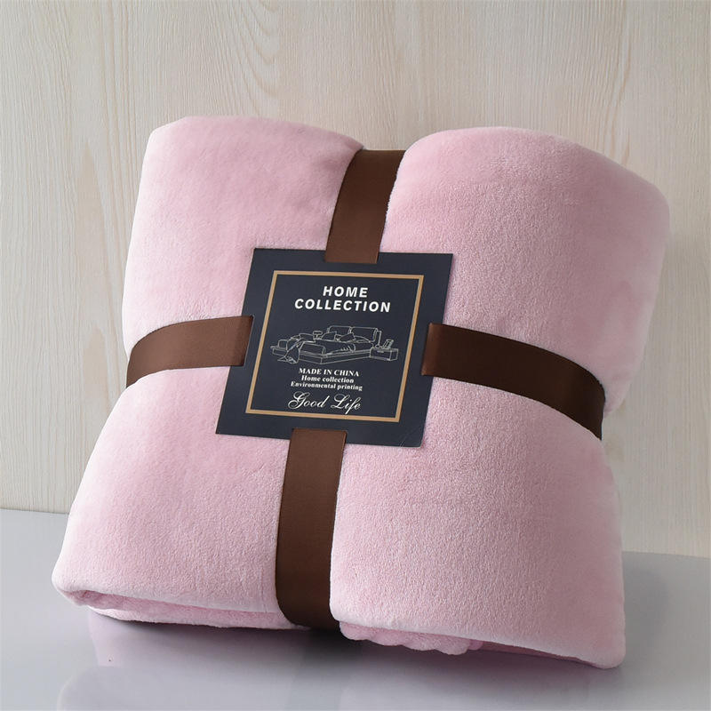 Solid Reversible Chunky Flannel Blankets