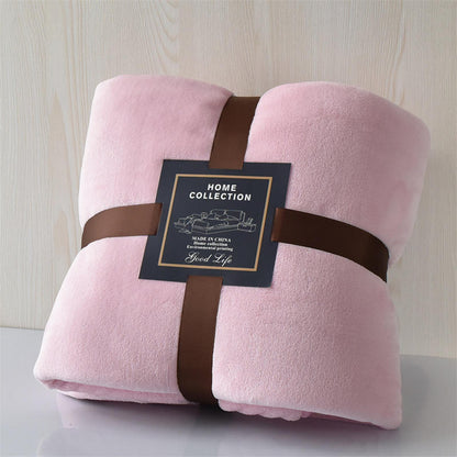 Solid Reversible Chunky Flannel Blankets