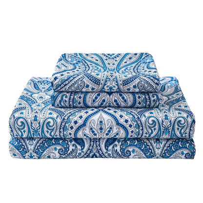 3 Piece Microfiber Floral Printed Sheets Set