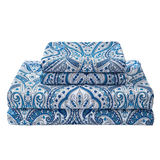 3 Piece Microfiber Floral Printed Sheets Set