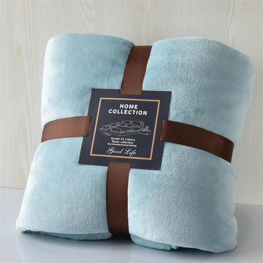 Solid Reversible Chunky Flannel Blankets