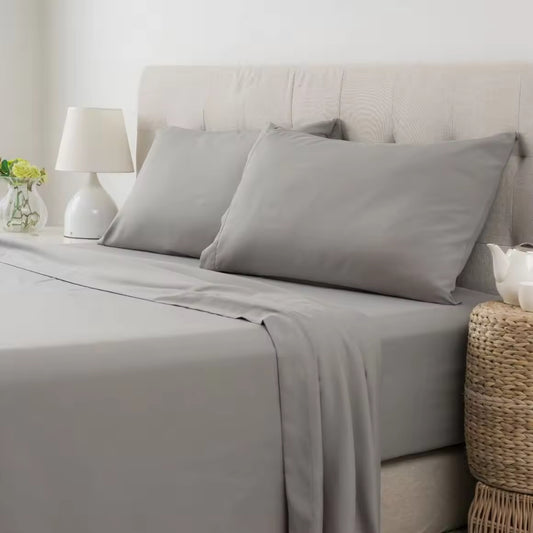 Solid Color Four Piece Bed Sheet Set