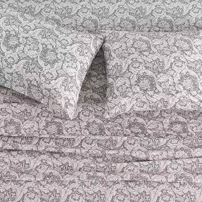Cotton Plant Leaves Floral Printed Bed Sheets Set