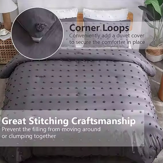 Breathable Plain Color Soft Fluffy Quilt Sets