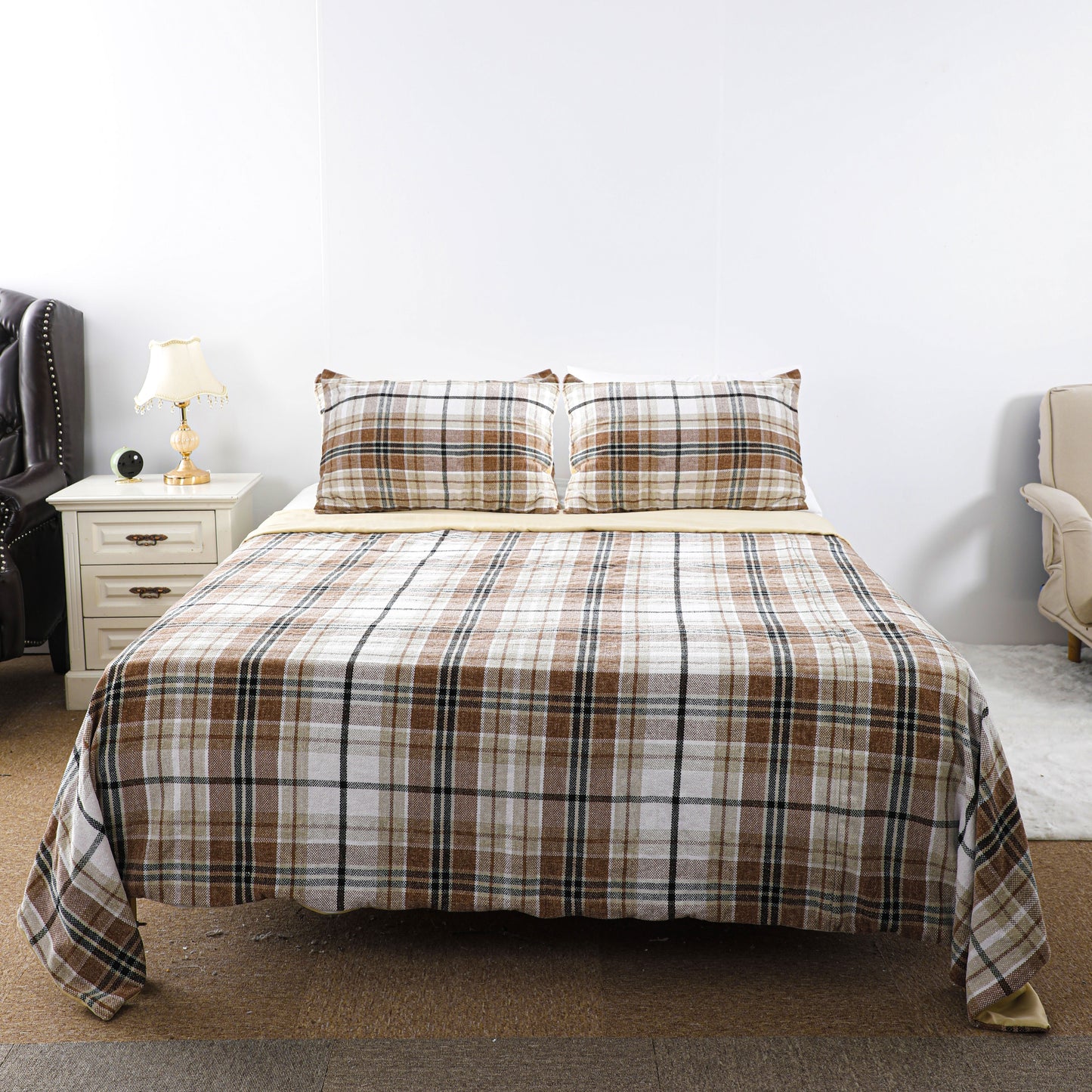 Fresh Design Plaid Print Comforter Sets