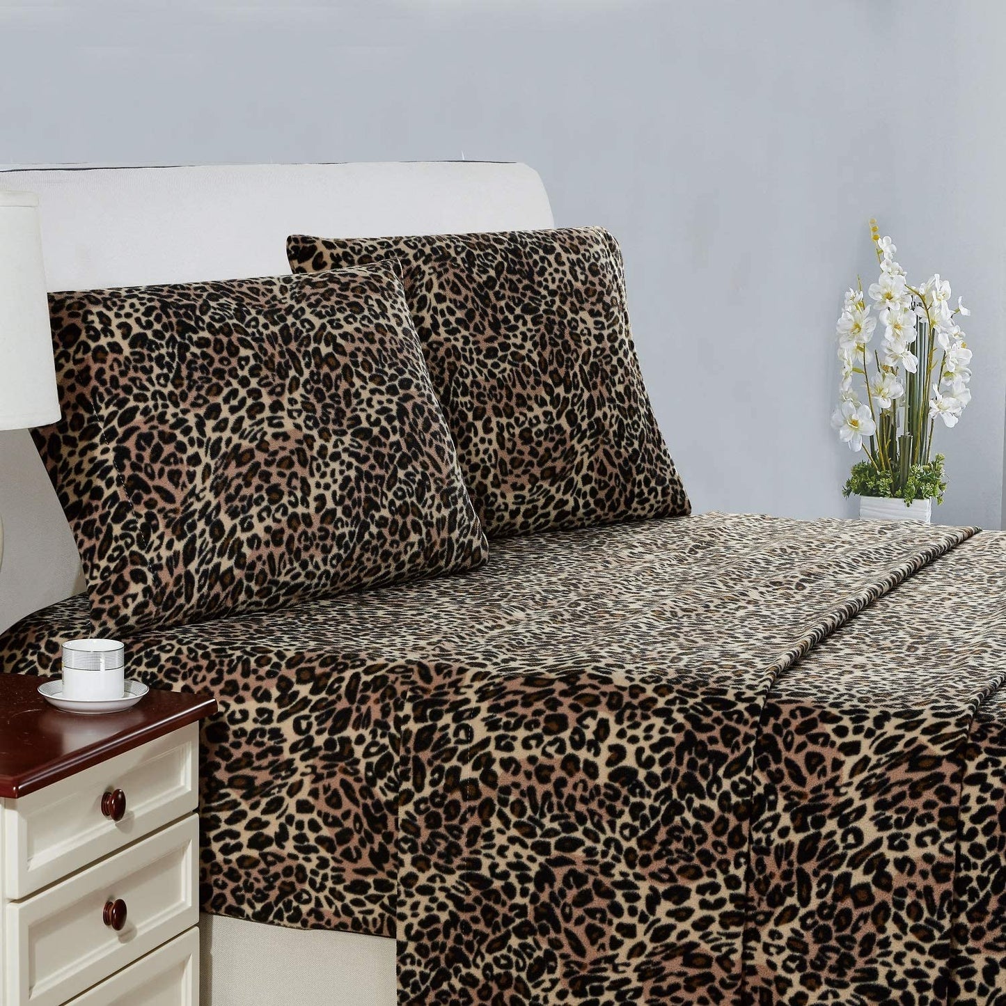 Plush Micro Fleece Full Bed Sheet Set