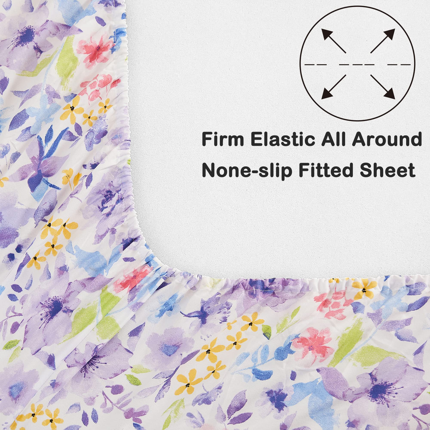 Floral Soft Breathable Microfiber Printed Bed Sheet Set